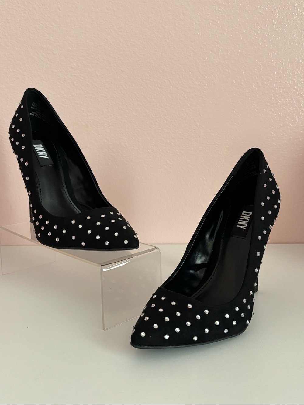 DKNY Black Studded Pumps